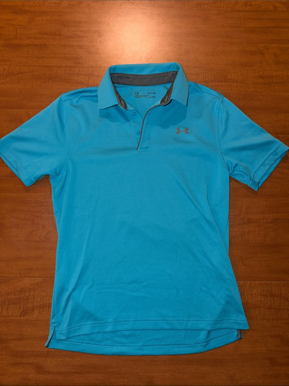 Under Armour Men’s Bright Turquoise Polo with Contrast Trim
